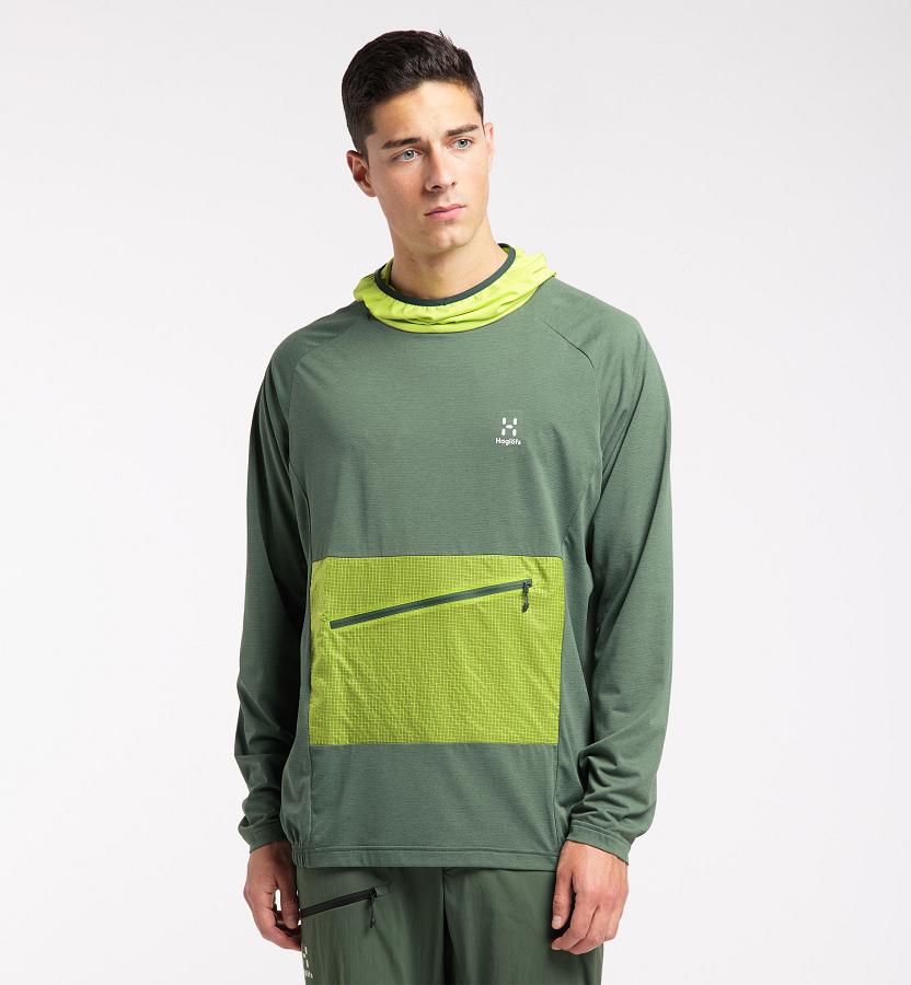 Haglöfs Mens Mirre Mid Layer Dark Green New Zealand 70295DTCG